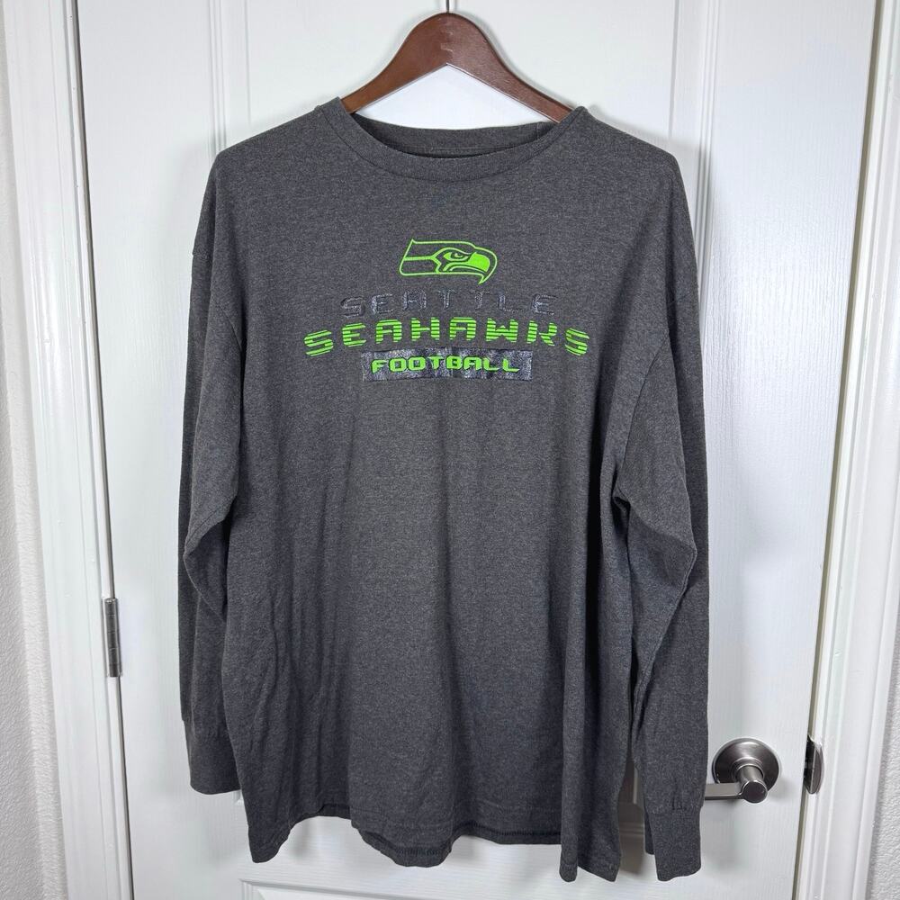 NFL Seattle Seahawks Team Apparel Men’s XL Long Sleeve T-Shirt Gray